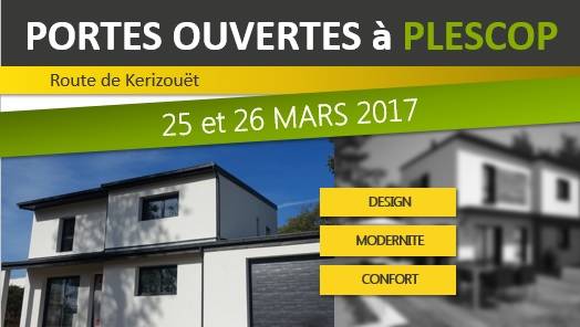 PORTES OUVERTES à PLESCOP - 25 et 26 MARS 2017