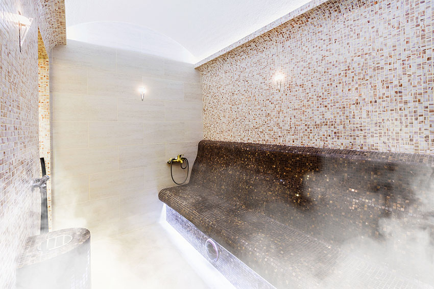 Interior of Turkish sauna, classic Turkish hammam, Turkish bathroom
